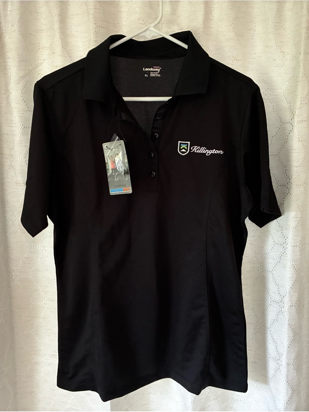 Women’s Killington Embroidered Black Polo XL